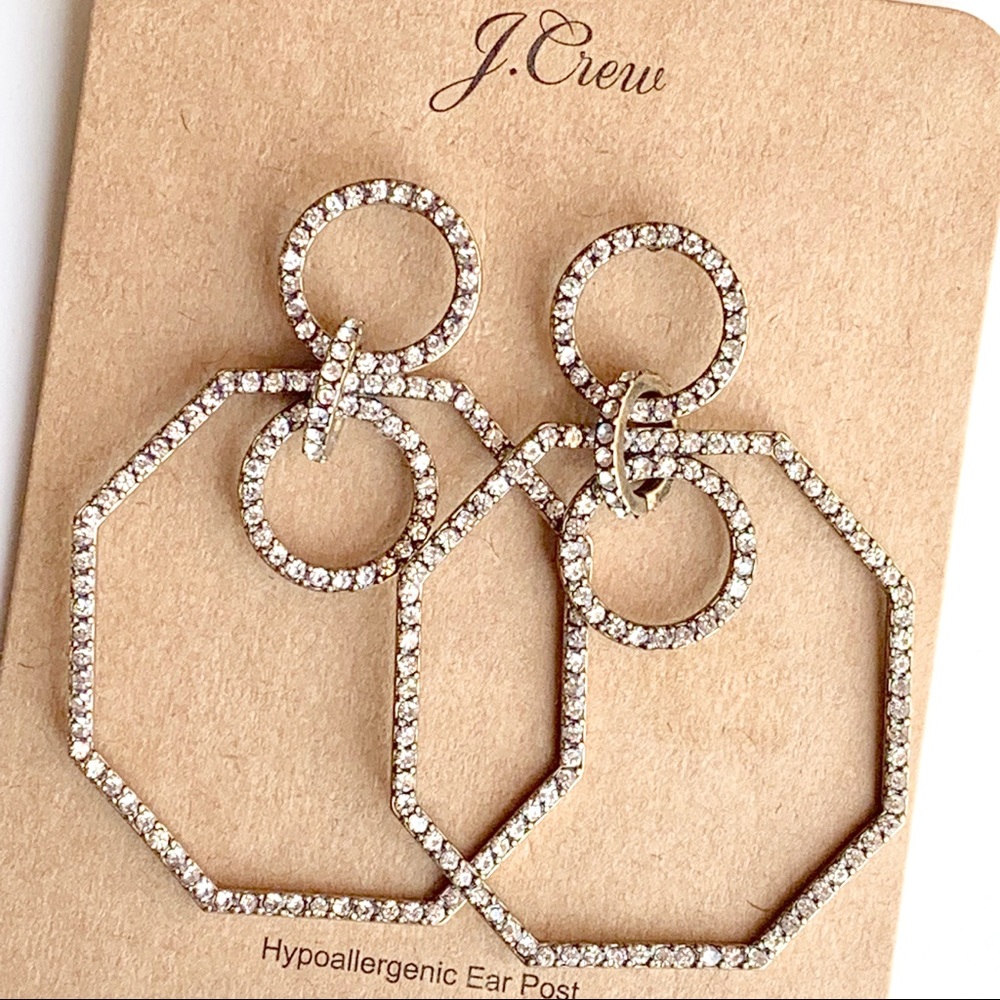 Pavé Octagon Earrings